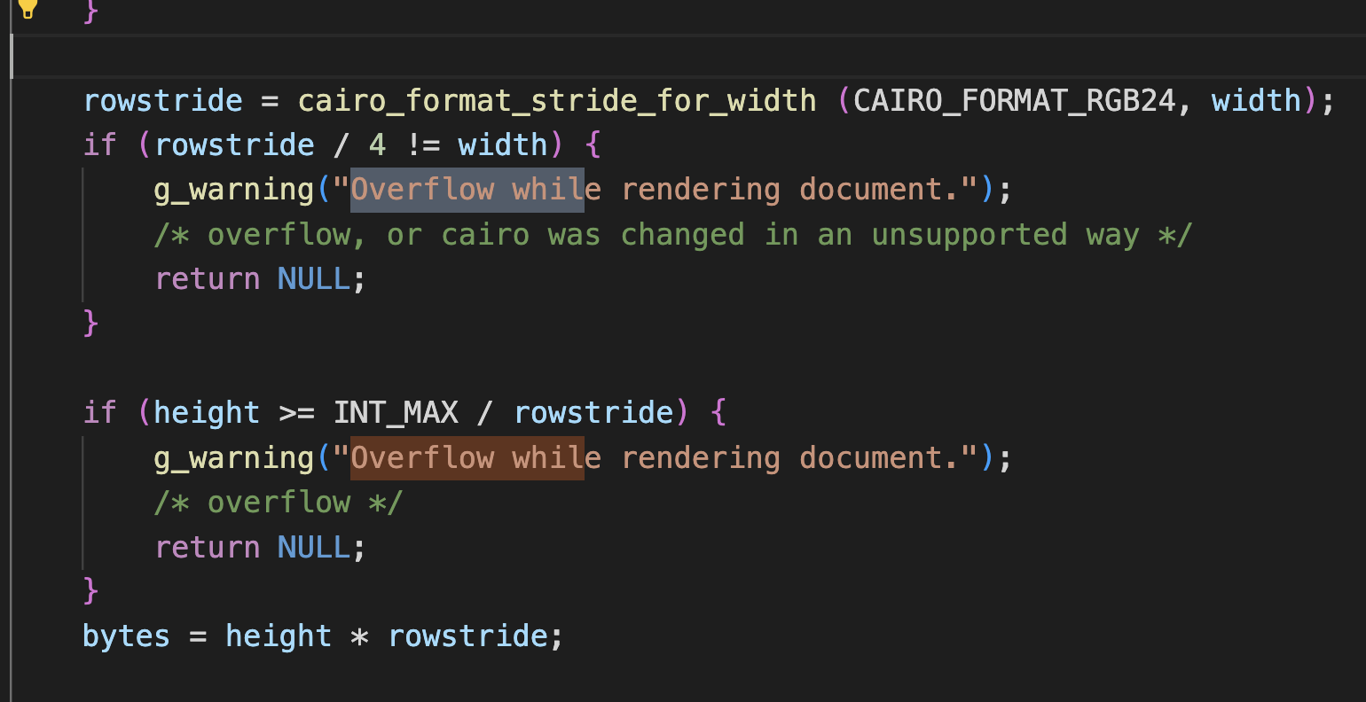 overflow in function code